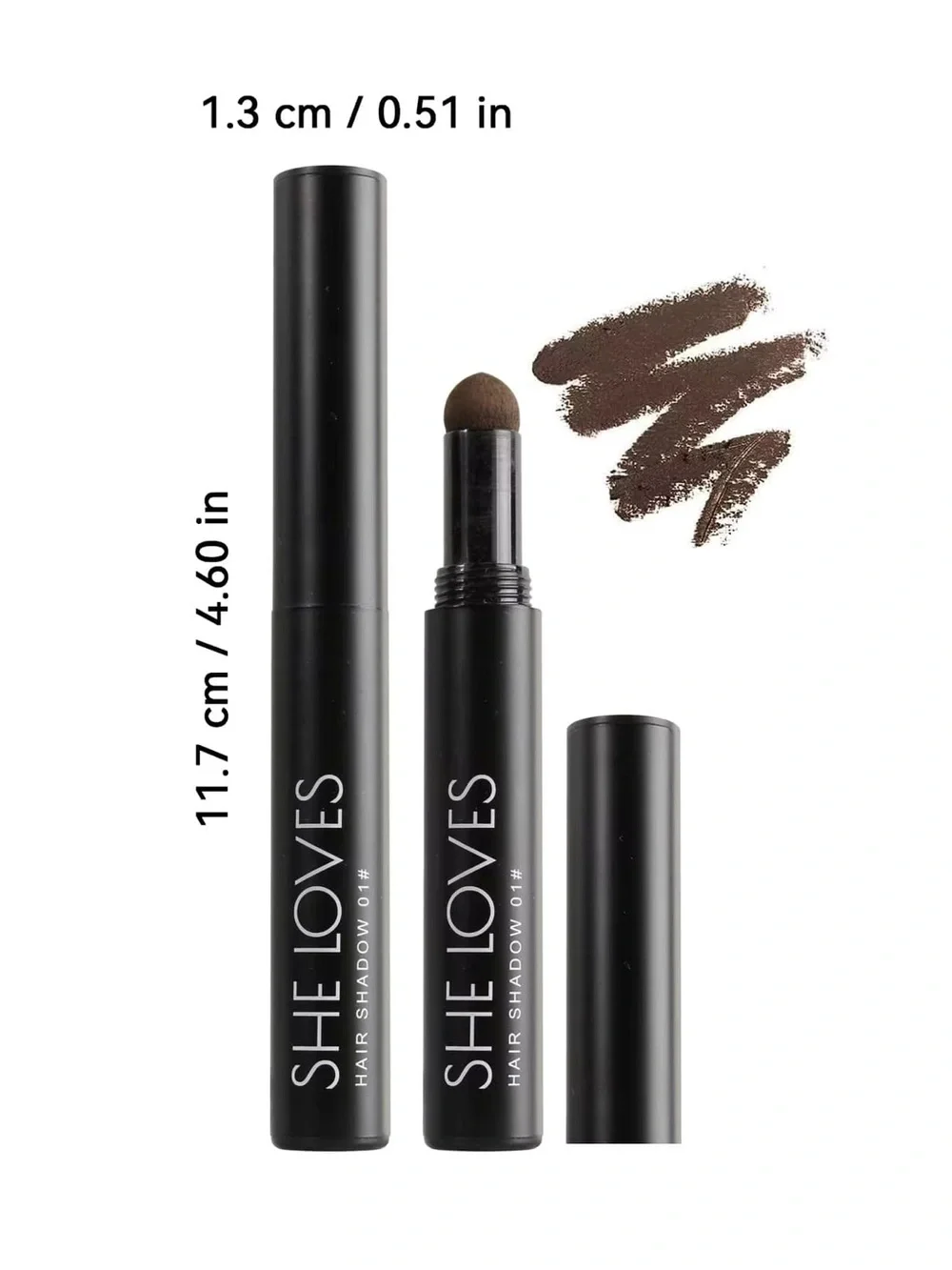 SHE LOVES Hairline Powder Stick Root Cover Shade Dark Brown X2